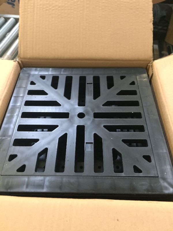 Photo 2 of 12"×12" Catch Basin Drainage Kit with Strainer Fit with 4 Different Size Pipes, Catch Basin for Drainage Adapter