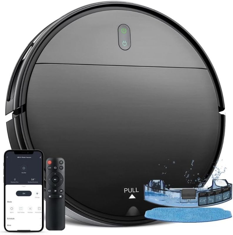 Photo 1 of BR151- Robot Vacuum Cleaner, 2 in 1 Robot Vacuum and Mop Combo, with WiFi Connection for Pet Hair, Hard Floor
