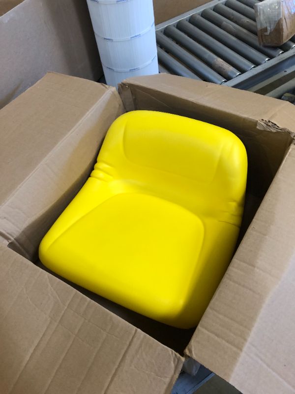 Photo 2 of ZB5531913 Yellow Replacement Vinyl Cushioned Seat fits John Deere 115 125 L10...
