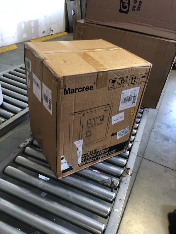 Photo 1 of Marcree Biometric Fingerprint Safe Box, 2.6 Cub Fingerprint Safe with Voice Prompt and Private Inner Cabinet, Home Safe with Touch Screen Keypad, Dual Warning for Money Documents Valuables
