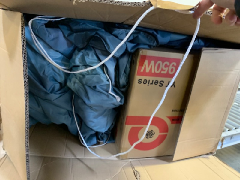 Photo 1 of VEVOR Inflatable High Powerful 750W+950W Blowers Spray Booth Paint Air Filter System for Car Parking Tent Workstation Garage, 26x15x11ft Motorcycle, Blue