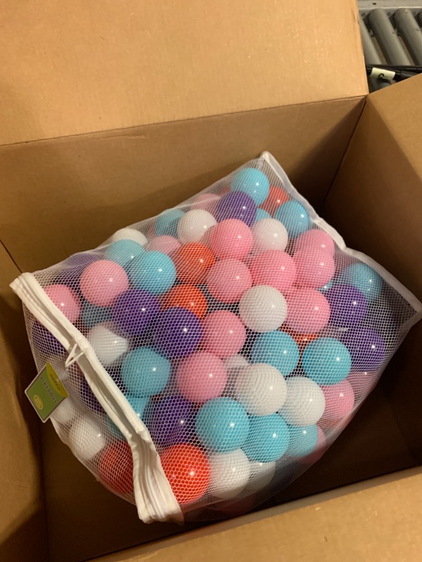Photo 2 of Click N' Play Pastel Colors Ball Pit Balls for Kids, 200 Pack - Plastic Refill Balls, Phthalate & BPA Free, Reusable Storage Bag with Zipper, Gift for Toddlers and Kids, Plastic Balls for Ball Pit