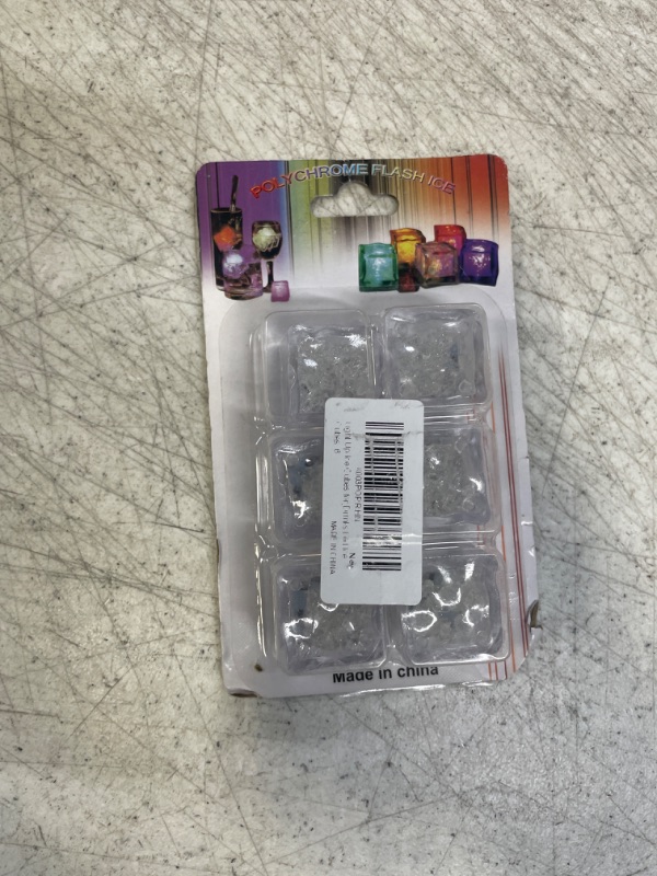 Photo 1 of 6 Pack Light Up Ice Cubes for Drinks Led Ice Cubes with Changing Color Lights Party Favors Reusable Ice Cubes Plastic Ice Cubes Waterproof Glow Cube for Bathtub, Drinking, Party, Decor, Birthday etc