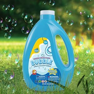 Photo 1 of Bubble Solution Refill 33.8 OZ for Bubble Machine Gun Bubble Wand Blower, Bubbles Kids Toys for Birthday Christmas Wedding Party Favors Gifts
