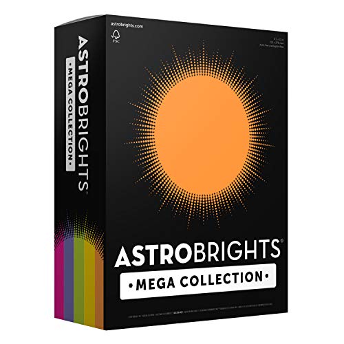 Photo 1 of Astrobrights Mega Collection, Colored Cardstock,"Joyful" 5-Color Assortment, 320 Sheets, 65 Lb/176 Gsm, 8.5" X 11" - MORE SHEETS! (91631)
