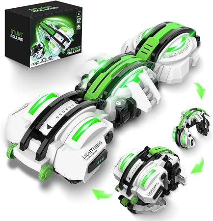 Photo 1 of BAZADER RC Cars with LED Lights - Remote Control Car Snake 360° Roll Toys, Birthday for Kids Age 7 8 9 10 11+ Year Old, 2 Batteries 60+min, Indoor/Outdoor Toys for 6-12 yr Teen Boys
