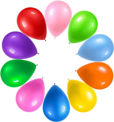 Photo 1 of 125 Party Balloons 12 Inch 10 Assorted Rainbow Colors - Bulk Pack of Strong Latex Balloons for Party Decorations, Birthday Parties Supplies or Arch Decor - Helium Quality

