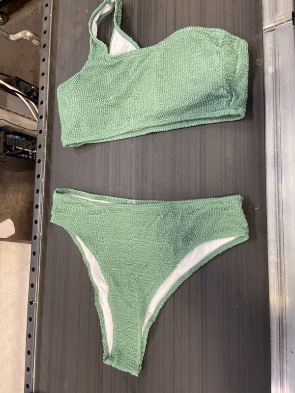 Photo 1 of 2 PIECE GREEN BATHING SUIT XL