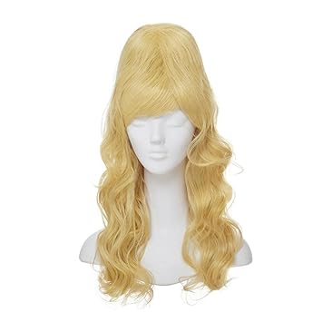 Photo 1 of DUNHAO COS Fembot Cosplay Wig Women Long Curly Vintage Beehive Wig Halloween Cosplay Costume Accessory Blonde
