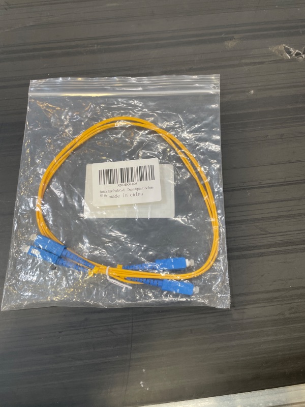 Photo 1 of Eardion Fiber Patch Cord, SC to SC Fiber Patch Cable Single Mode Duplex - 1m (3.28ft) - 9/125um OS1 - Singlemode Duplex Optics Cable Series
