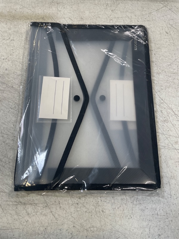 Photo 1 of SortRax Plastic Expanding File Folders for Documents, No Dividers & Large Capacity, Clear Envelopes with Snap Closure, Safe Storage for Letter/A4 Size, 3 Packs
