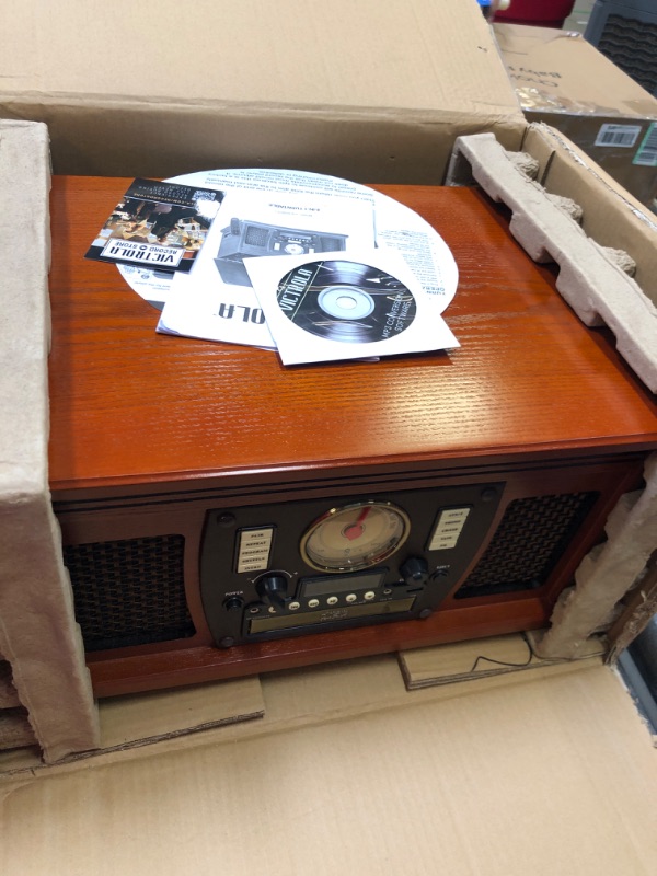 Photo 3 of Victrola Navigator 8-in-1 Classic Bluetooth Record Player with USB Encoding and 3-Speed Turntable Bundle 