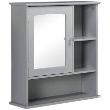 Photo 1 of 23.5 in. W x 7 in. D x 24.75 in. H Grey Bathroom Wall Cabinet
