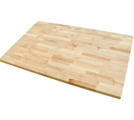 Photo 1 of 5 ft. L x 30 in. D Unfinished Birch Solid Wood Butcher Block Desktop Countertop With Eased Edge
