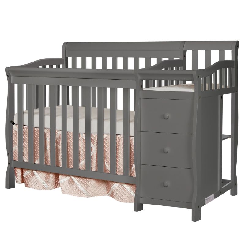 Photo 1 of Dream on Me Jayden 4-in-1 Mini Convertible Crib and Changer - Dark Gray
