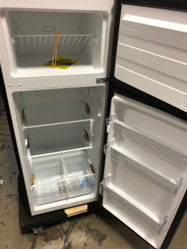 Photo 1 of 7.1 cu. ft. Top Freezer Refrigerator in Stainless Steel Look
