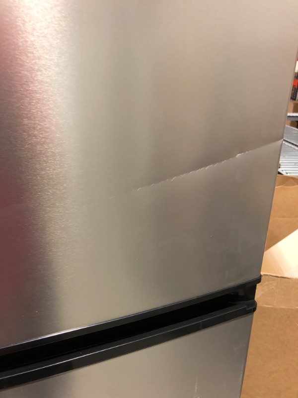 Photo 1 of 7.1 cu. ft. Top Freezer Refrigerator in Stainless Steel Look
