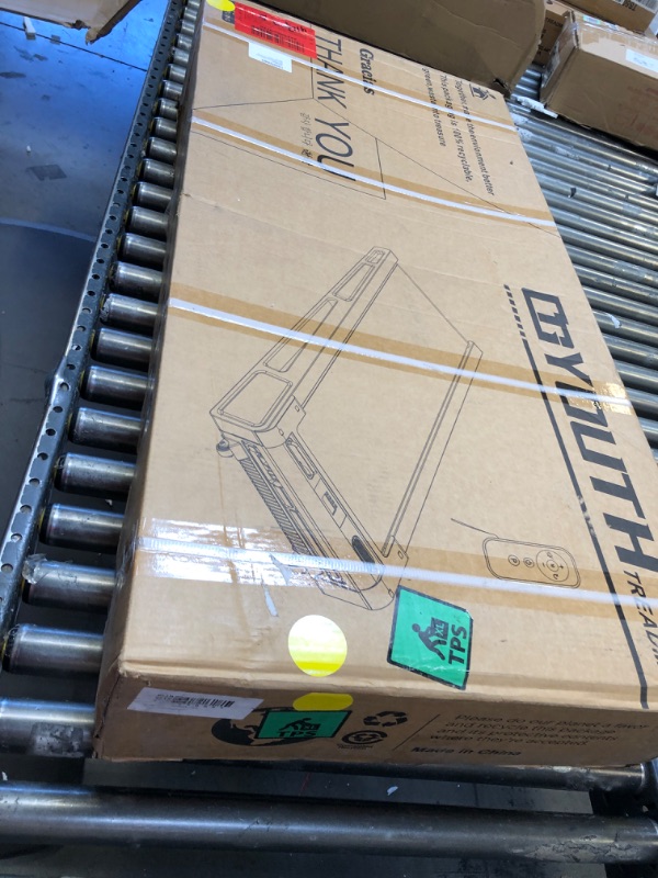 Photo 1 of GOYOUTH Walking Pad with 5% Incline, Under Desk Treadmill, Compact Jogging Machine, Wooden Treadmills for Home Office & Small Space, 12 HIIT Programs