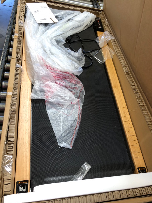 Photo 1 of GOYOUTH Walking Pad with 5% Incline, Under Desk Treadmill, Compact Jogging Machine, Wooden Treadmills for Home Office & Small Space, 12 HIIT Programs