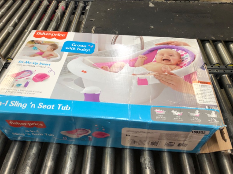 Photo 4 of Fisher-Price 4-in-1 Sling 'n Seat Tub 1 Count (Pack of 1) Pink