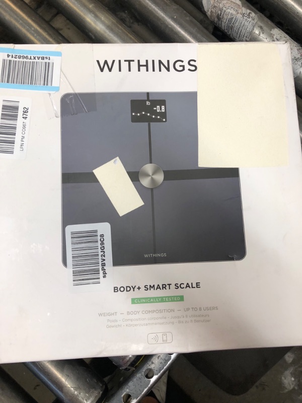 Photo 2 of Withings Body+ Smart Wi-Fi bathroom scale - Scale for Body Weight - Digital Scale and Smart Monitor Incl. Body Composition Scales with Body Fat and Weight loss management, body scale Black