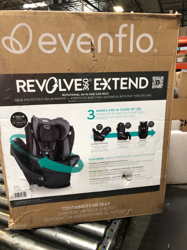 Photo 3 of Evenflo Revolve Extend Revere Convertible Car Seat Revolve Extend Quick Clean Cover Revere Gray