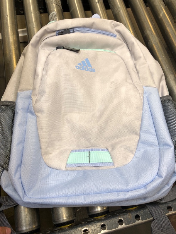 Photo 2 of adidas Foundation 6 Backpack, Stone Wash White/Blue Dawn/Semi Flash Aqua Blue, One Size
