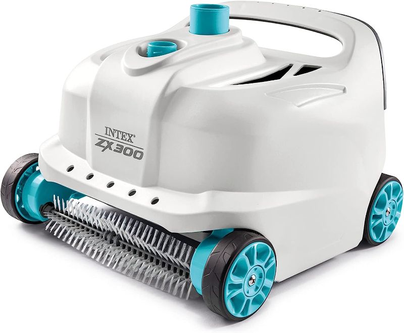 Photo 1 of  --- Box Packaging Damaged, Moderate Use, Missing Parts, Dirty From Previous Use
INTEX 28005E ZX300 Deluxe Pressure-Side Above Ground Automatic Pool Cleaner: For Bigger Pools – Cleans Pool Floors and Walls – Removes Debris – Removable Filter Tray – 21ft T