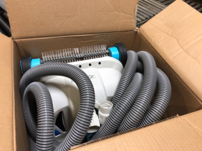 Photo 2 of  --- Box Packaging Damaged, Moderate Use, Missing Parts, Dirty From Previous Use
INTEX 28005E ZX300 Deluxe Pressure-Side Above Ground Automatic Pool Cleaner: For Bigger Pools – Cleans Pool Floors and Walls – Removes Debris – Removable Filter Tray – 21ft T