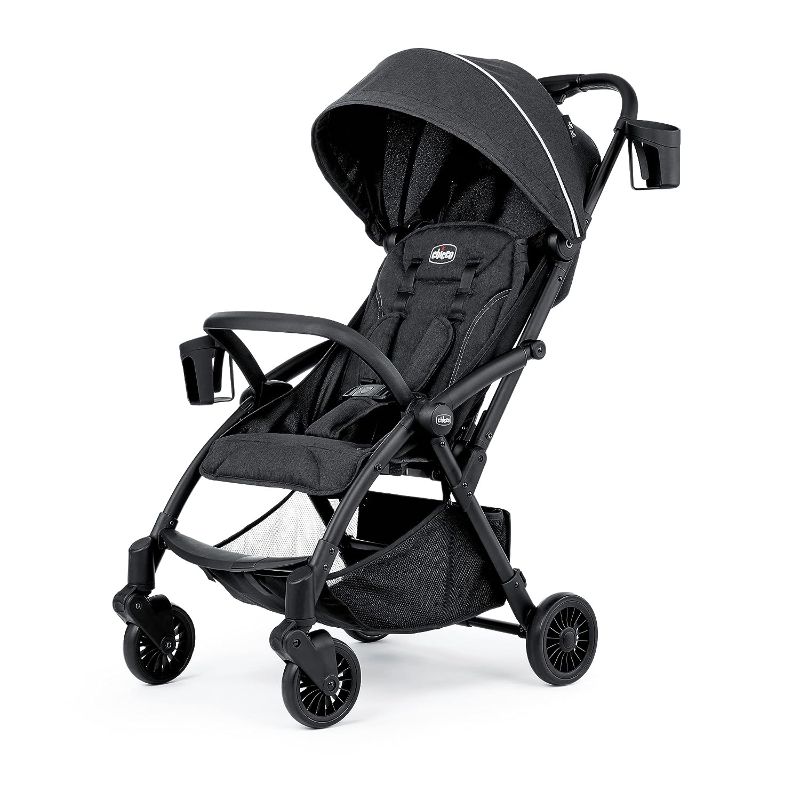 Photo 1 of  Chicco Presto Self-Folding, Compact Stroller with Canopy, Lightweight Aluminum Frame Umbrella Stroller, for Babies and Toddlers up to 50 lbs. | Graphite/Grey
