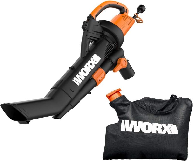 Photo 1 of WORX WG509 12 Amp TRIVAC 3-in-1 Electric Leaf Blower with All Metal Mulching System
 --- Box Packaging Damaged, Moderate Use, Scratches and Scuffs on Plastic
