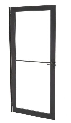 Photo 1 of 3000 Series 36 in. x 80 in. Black Right-Hand Retractable Storm Door with ORB Hardware
