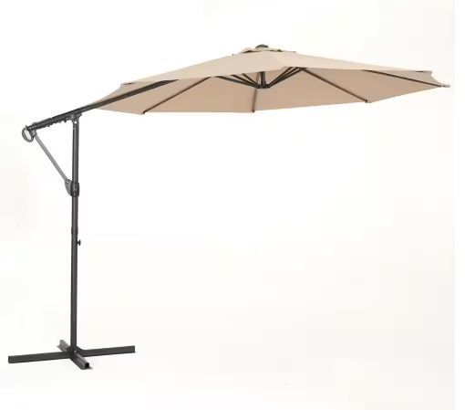 Photo 1 of 11.5 ft. Steel can'tilever Tilt Patio Umbrella in Sand
