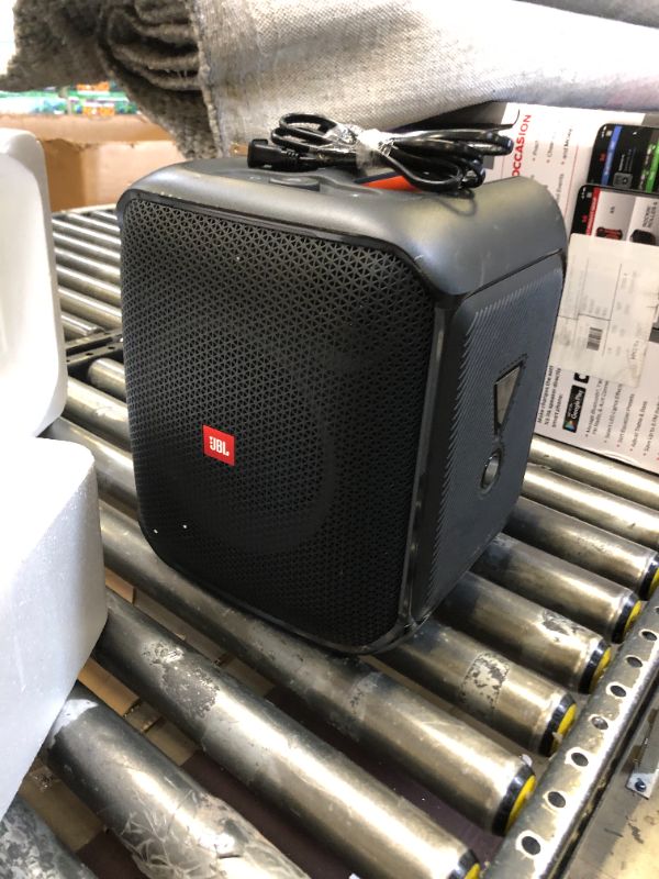 Photo 3 of JBL Partybox Encore Essential: 100W Sound, Built-in Dynamic Light Show, and Splash Proof Design & FLIP 5, Waterproof Portable Bluetooth Speaker, Black