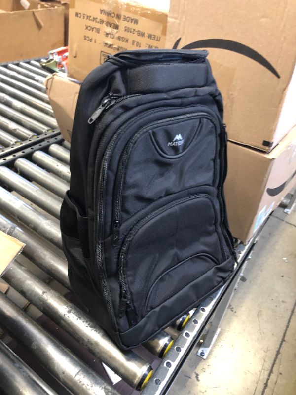 Photo 1 of Rolling Backpack, MATEIN 17 inch Water Resistant Wheeled Laptop Backpack, Carry on Luggage Business Bag, College Student Computer Bookbag Trolley Suitcase for Men Women Adults to Travel, Black 17-inch Black