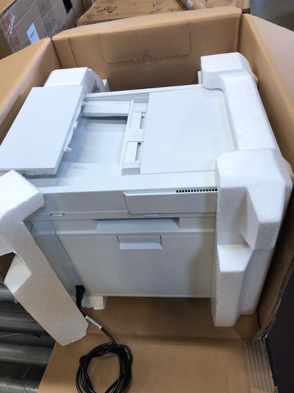 Photo 3 of HP Color LaserJet Pro MFP 4301fdw Wireless Printer, Print, scan, copy, fax, Fast speeds, Easy setup, Mobile printing, Advanced security, Best-for-small teams, white, 16.6 x 17.1 x 15.1 in New version