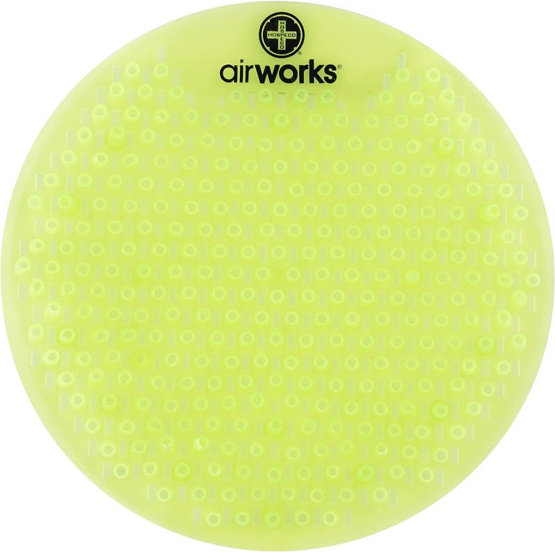 Photo 1 of AirWorks AWSFUS237-BX Splash Free Urinal Screen, Cucumber Melon, Light 0.22 lb., 8" Height, 6" Width, Green (Pack of 7)
