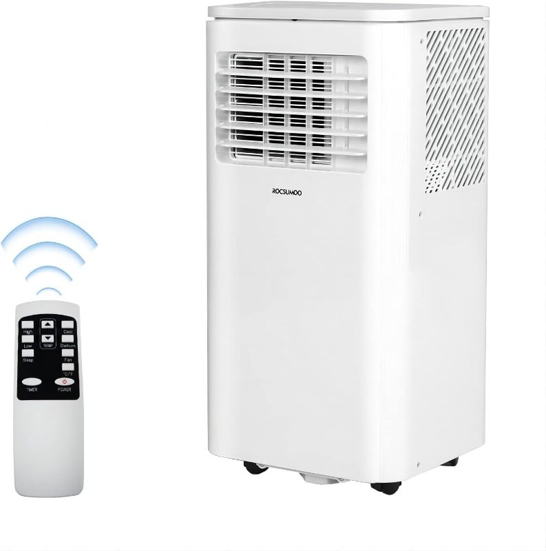 Photo 1 of 8,000 BTU Portable Air Conditioners,ROCSUMOO 3-in-1 Portable AC Unit with Fan & Dehumidifier Cools, Energy Saving Portable AC with ECO Mode, 24H Timer, Remote Control& Window Kit
