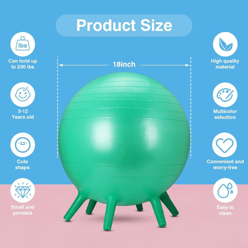 Photo 1 of  Children's Ball for Exercise Classroom Ball Chairs Kids Yoga Ball Chair 