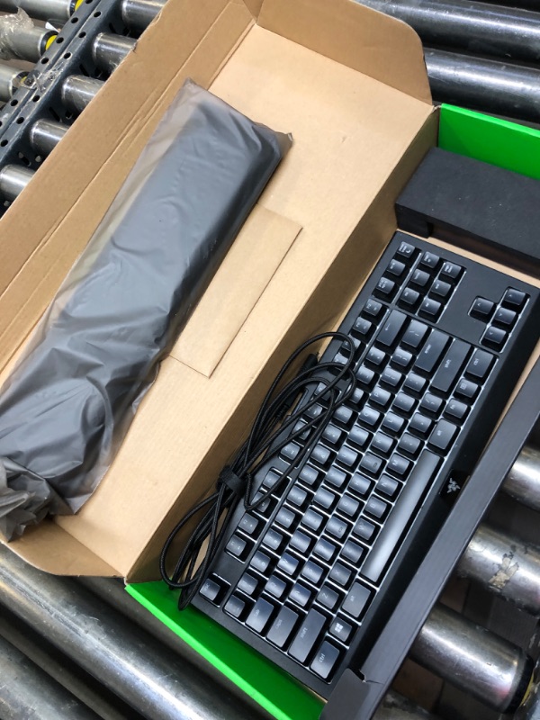 Photo 3 of Razer Huntsman V2 Optical Gaming Keyboard: Fastest Clicky Optical Switches w/Quick Keystrokes & 8000Hz Polling Rate - Doubleshot PBT Keycaps - Dedicated Media Keys & Dial - Ergonomic Wrist Rest Classic Black Keyboard Huntsman V2 Clicky Optical Switches