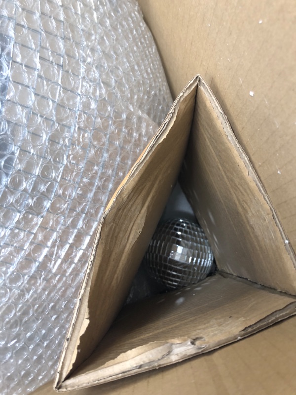 Photo 4 of 4 Pack Large Disco Ball Silver Hanging Disco Balls Reflective Mirror Ball Ornament for Party Holiday Wedding Dance and Music Festivals Decor Club Stage Props DJ Decoration (4 Inch, 20 Inch)