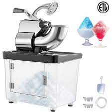 Photo 1 of 1150 oz. Commercial Ice Crusher 440 LBS/H 300W Black Snow Cone Machine Stainless Steel Shaved Ice Machine, 110V
