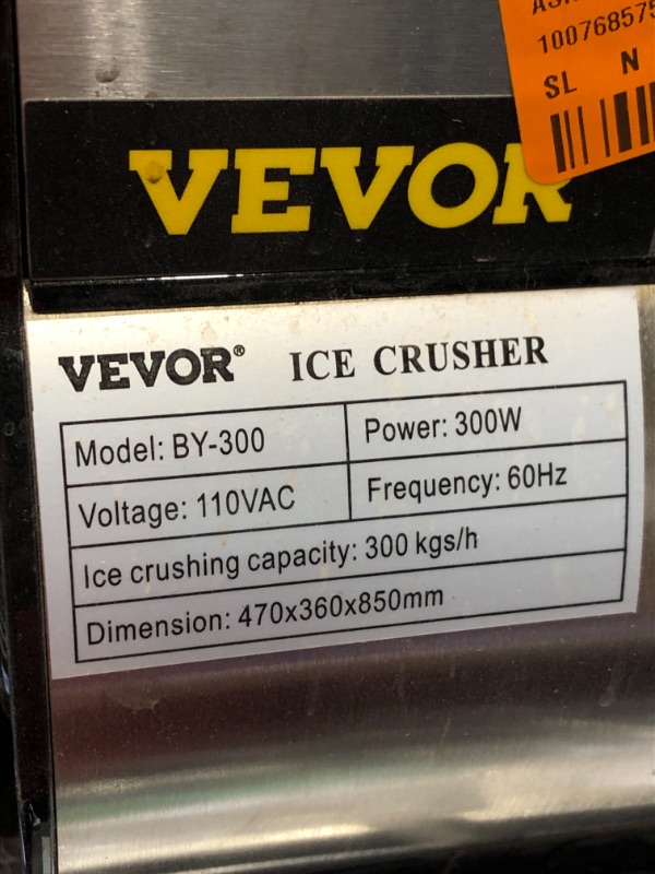 Photo 1 of 1150 oz. Commercial Ice Crusher 440 LBS/H 300W Black Snow Cone Machine Stainless Steel Shaved Ice Machine, 110V
