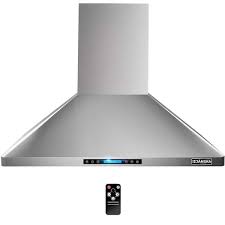 Photo 1 of 48 in. 1300 CFM Ducted Wall Mount Range Hood in Stainless Steel with SS Filters Digital Display LED Lights and Remote
