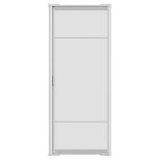 Photo 1 of 36 in. x 78 in. Brisa White Short Retractable Screen Door
