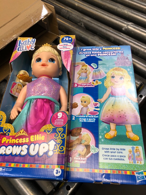 Photo 3 of Baby Alive Princess Ellie Grows Up! Growing and Talking Baby Doll - Blonde Hair
