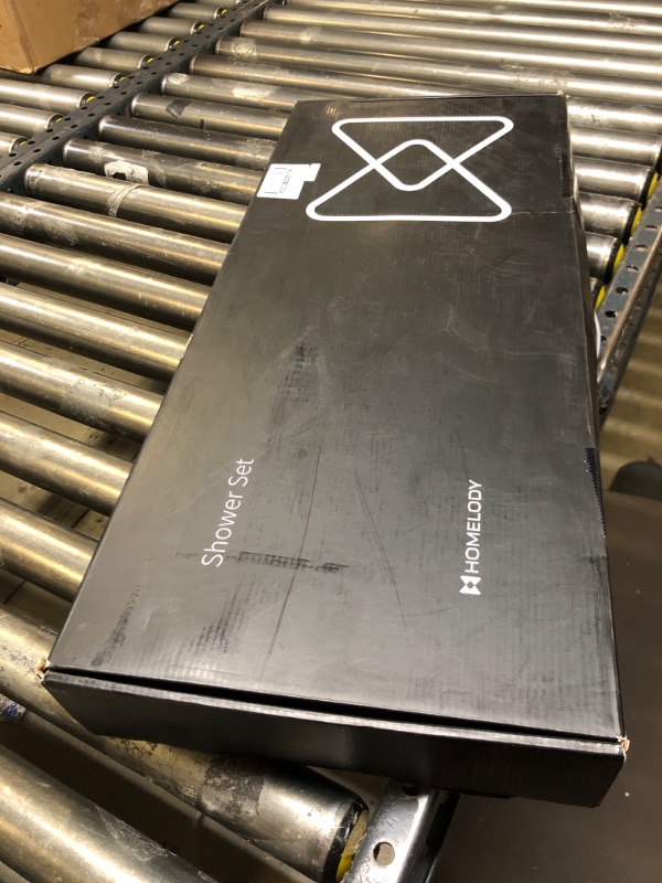 Photo 1 of Rain Shower Head with Handheld, HOMELODY 12" Square Rainfall Shower Head with 14"Extension Arm, 6"Handheld Shower Spray with Adjustable Slide Bar & 90"Shower Hose, Waterfall Fixed Showerheads, Silvery Chrome Straight Arm