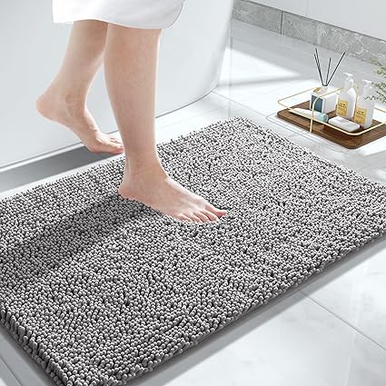 Photo 1 of  Bathroom Rug, 32x20Inch, Extra Soft Shaggy Bath Rugs, Non-Slip Bathroom Floor Mat, Water Absorbent, Thick Durable, Machine Washable, Plush...