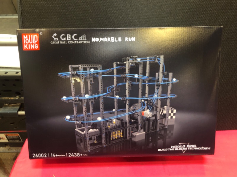 Photo 2 of Addshiny Moc Roller Coaster Assembly Line Building Set,Great Marble Run Track Ball Kit with Hyper Speed Motor, Educational Pieces Contraptions Race Game for Kids (Roller Coaster)(2438 Pieces)