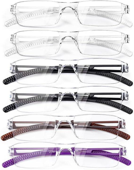 Photo 1 of  6 Pack Reading Glasses for Women Men, Blue Light Blocking Readers Women Stylish Eyeglasses Anti Eyestrain  1.50